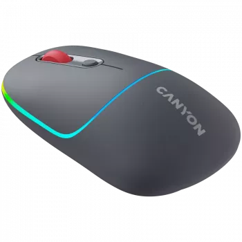 Rato sem fios Canyon MW-22 2em1 RGB - Cinzento - Bluetooth/RF - 1.600 dpi - recarregável