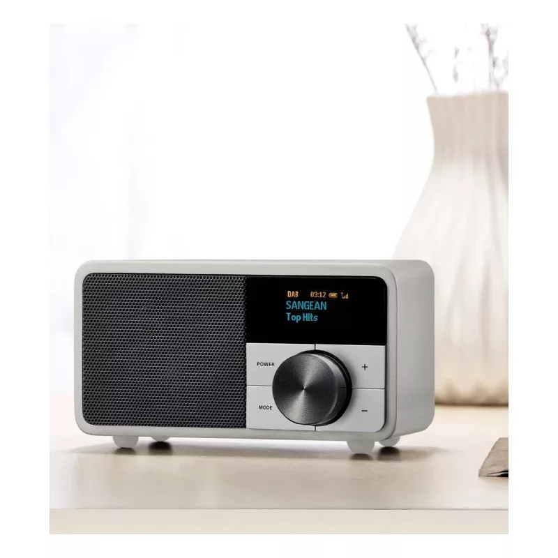 Rádio de mesa Sangean DDR-7 Glacier Silver com sintonizador digital e Bluetooth