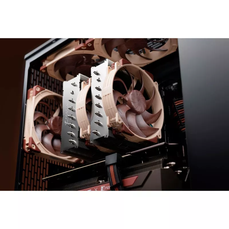 Noctua NH-D15 G2 HBC cooler de ar para CPU de torre dupla, 2× ventoinhas PWM de 140 mm, 1250–1500 RPM, base de cobre e heatpipes com alhetas de alumínio, AM5/AM4/LGA1851/LGA1700