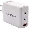 Carregador QOLTEC 100W GaN USB-C Dual PD 5–20V 1,5–5A, 2×USB-C