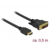 Adaptador de cabo de vídeo DeLOCK 85651 0,5 m HDMI tipo A DVI preto