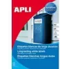 Etiquetas para impressora APLI 01228 branco poliéster A4 210x297mm 20 folhas