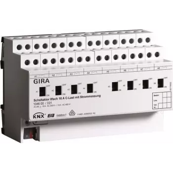 Atuador de comutação GIRA 8-fach REG KNX/EIB 16A carga C 104600 (104600)