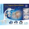 Carrossel projetor de música 3em1 bege