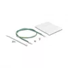 Painel Keystone DELOCK 19 polegadas 24 portas angular com alívio de tensão, 1U, preto, 482,6×125,5×44,2 mm