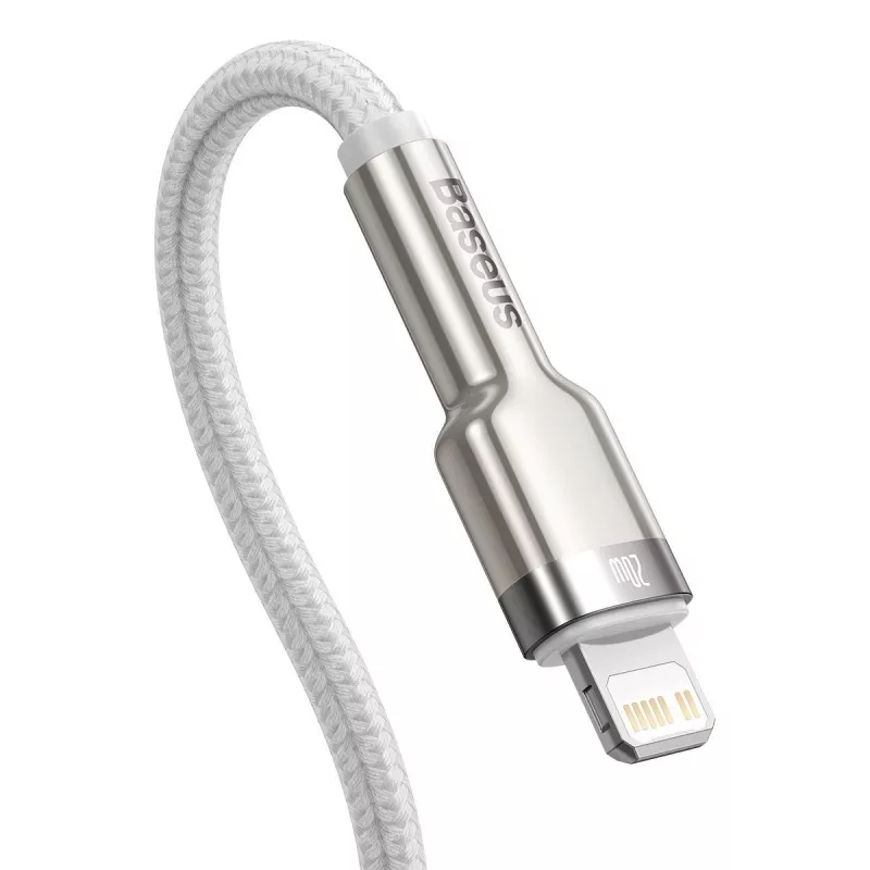 Cabo Baseus Cafule 2m Lightning para USB C carregamento rápido transferência de dados