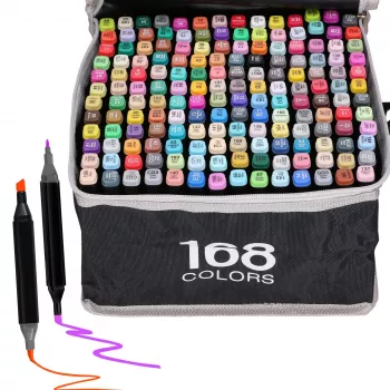 Conjunto de marcadores de álcool Extralink 168 peças