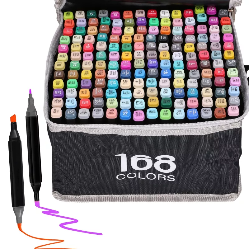 Conjunto de marcadores de álcool Extralink 168 peças
