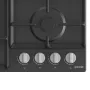 Placa de gás encastrar Gorenje GW641EXB, 4 zonas de gás, preta, 60 cm, controlo por botão rotativo, grelhas de ferro fundido