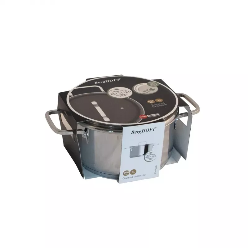 Panela de sopa BergHOFF 1315079, aço inoxidável, capacidade 3 L, diâmetro 20 cm