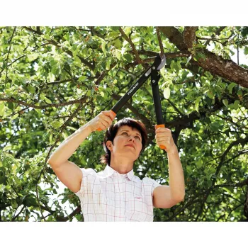 Fiskars 1001555 tesoura de jardim bypass preto, laranja
