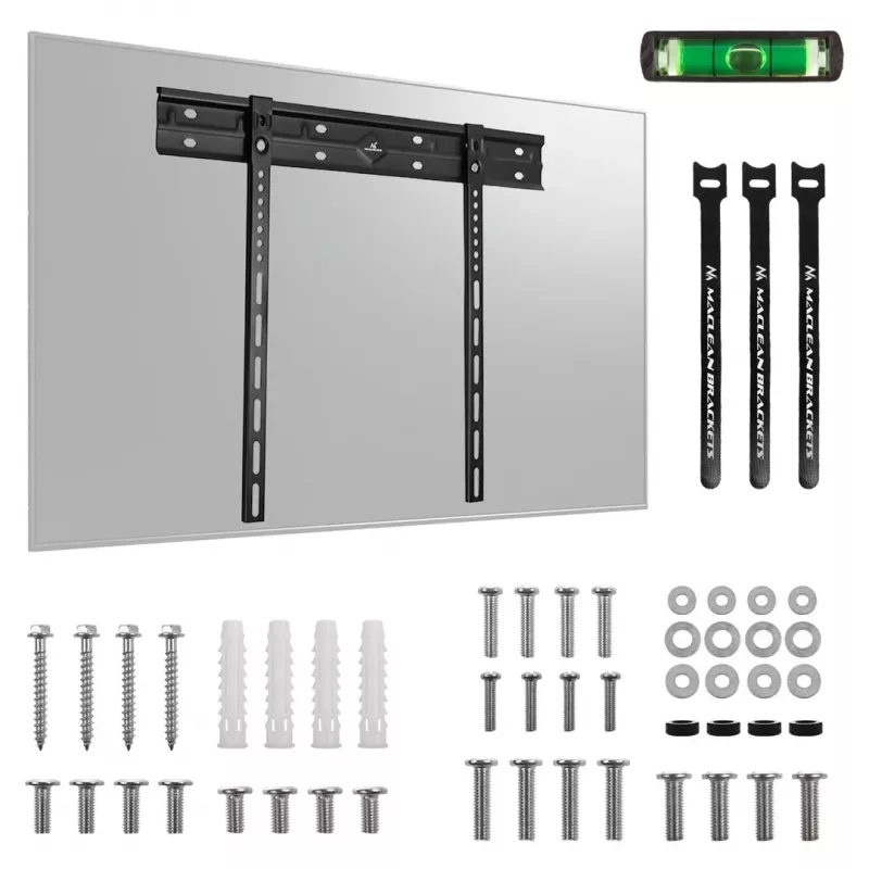Suporte de parede para TV MACLEAN MC-123 extra fino, VESA 400x400 mm, para televisores de ecrã plano até 80 kg