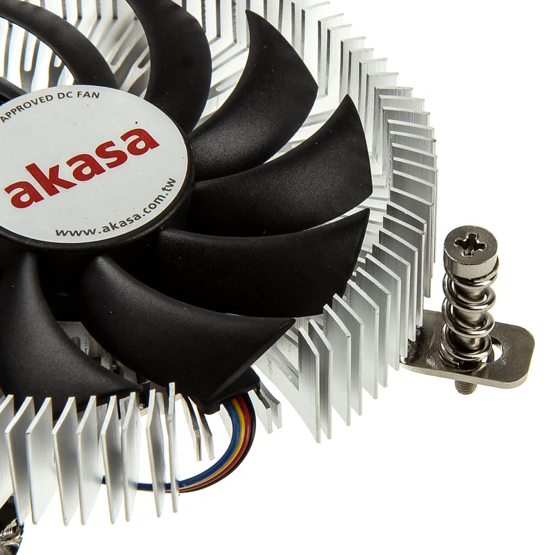 Akasa AK-CC7129BP01 cooler de CPU de perfil baixo, 75 mm, LGA775/LGA1156/LGA1155/LGA1150, alumínio