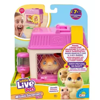 Brinquedo interativo Cobi Little Live Pets Mama Surprise Mini Hamster MO-26626, pequena figura colecionável