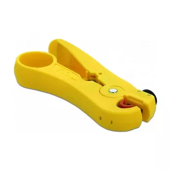 DELOCK 86478 descarnador de cabos — capacidade de descarnamento 3,5–9 mm, comprimento 111 mm, amarelo