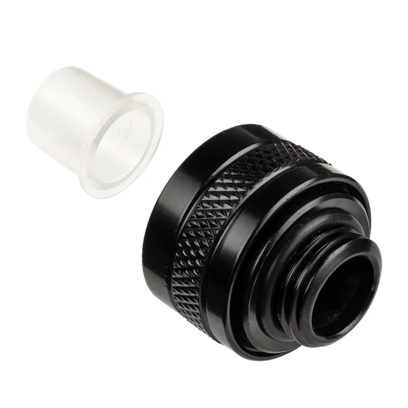 Alphacool 17471 Eiszapfen PRO conector HardTube de 13 mm G1/4, latão, 22 mm de diâmetro, 20 mm de altura, Deep Black