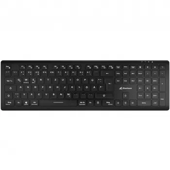 Sharkoon OfficePal K30W preto layout DE Rubberdome