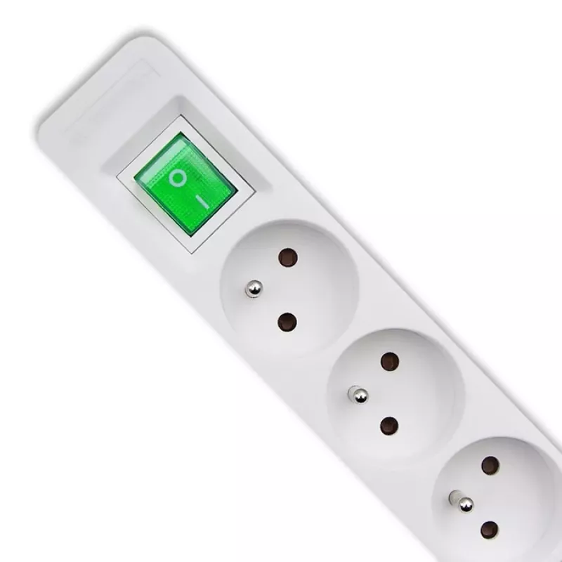 Extensão de energia Qoltec 50288 1,8 m 4 tomadas AC Interior Branco