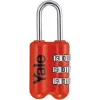 Cadeado YALE YP2/23/128/1R 23 mm vermelho com fecho de combinação (YP2/23/128/1R)