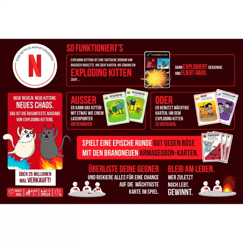 Exploding Kittens - Bem contra o Mal, jogo de cartas