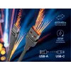 Cabo Tracer 47487 USB A - Type C M/M 1m cinzento