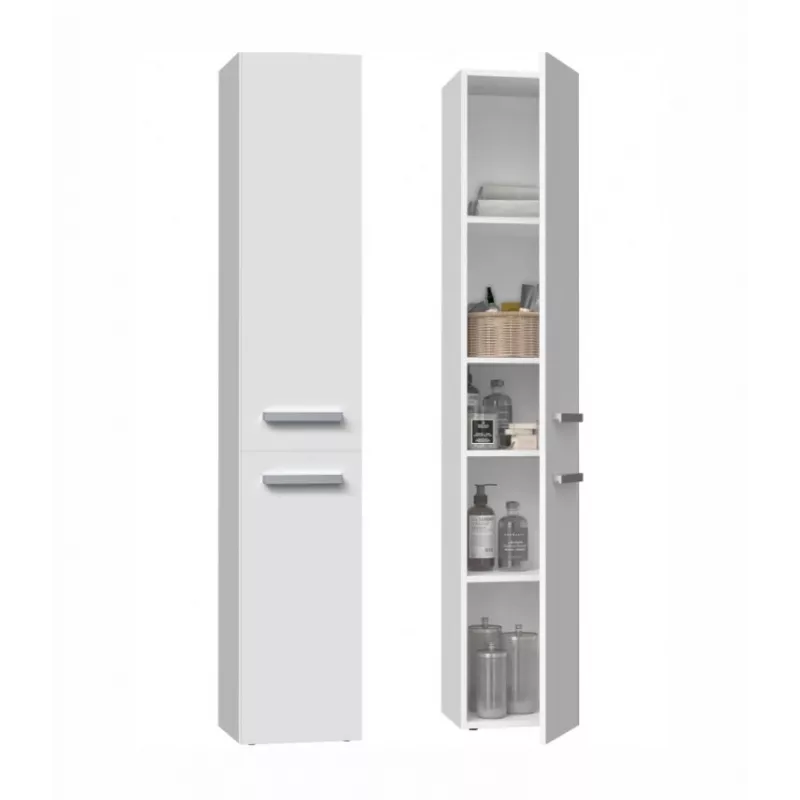 Armário de casa de banho de pé Top e shop NEL II BIEL — de pé, 5 prateleiras, 310×300×1740 mm, branco