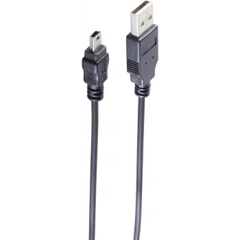 Cabo USB ShiverPeaks BS14-16025 1 m USB A Mini-USB B preto