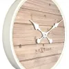 Relógio de parede NeXtime 3134wi Plank, Ø50 cm, branco