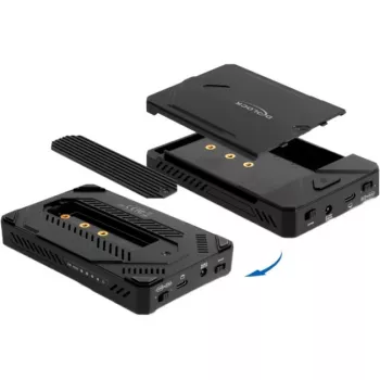 Caixa para HDD/SSD DeLOCK 42020 preta 2,5 polegadas USB Type-C 10 Gbit/s