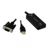 Adaptador de cabo de vídeo LogiLink CV0060 preto