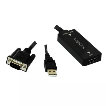 Adaptador de cabo de vídeo LogiLink CV0060 preto