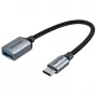 Cabo OTG Vention USB 3.0 C macho para A fêmea 0,15 m cinzento liga de alumínio Type