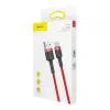 Cabo USB 2.0 A para USB-C Baseus CATKLF-B09 1m QC3.0 trançado em nylon vermelho, carregamento rápido e sincronização de dados