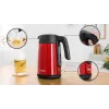 Chaleira elétrica Bosch TWK7L464 – capacidade de 1,7 L, 2400 W, vermelha, caixa em plástico