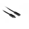 Cabo USB-C para USB-C LANBERG CA-USBE-20CC-0005-BK, USB 3.2 Gen 1 (5 Gbit/s), 0,5 m, preto