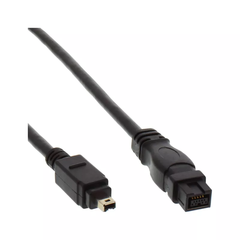 Cabo FireWire 400 para 800 InLine 34901 1 m macho/macho preto
