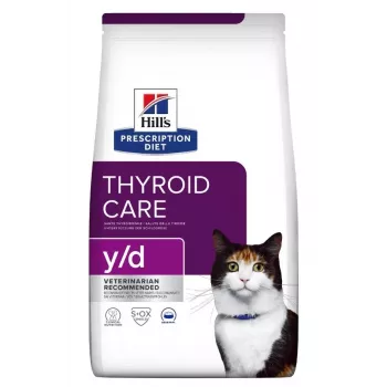 HILL'S Cuidado da tiroide y/d - Comida seca para gatos - 3 kg