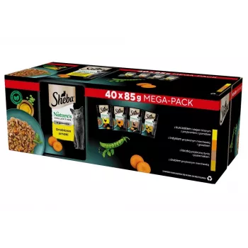 SHEBA Nature's Collection sabores de aves em geleia - alimento húmido para gatos - 40 x 85g