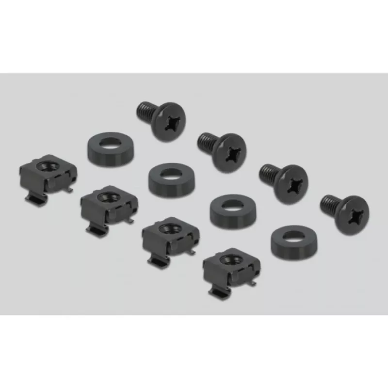 DeLOCK - Placa de encaminhamento de cabos para armário elétrico - preto - 2U - 48,3 cm (19) (66553)