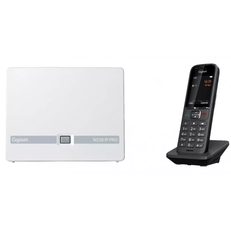 Telefone DECT Gigaset N530 IP PRO + S700H PRO com identificação de chamadas antracite