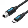 Cabo de impressora USB 2.0, Type-C macho para Type-B macho, 1 m