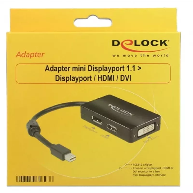 Cabo DeLOCK 0,16 m DisplayPort HDMI DVI Mini DisplayPort