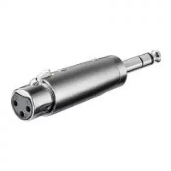 Adaptador XLR Wentronic Goobay - conector fêmea XLR (3 pinos) > ficha jack 6,35 mm (4 pinos, estéreo) (27514)