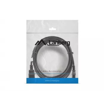 Cabo de alimentação Lanberg C13-C14 VDE, 5 m distribuidor de energia (ca-c13e-11cc-0050-bk)