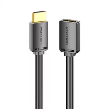 Cabo HDMI Vention AHCBD 0,5 m, HDMI tipo A macho para HDMI tipo A fêmea, HDMI 2.0, contactos dourados, preto