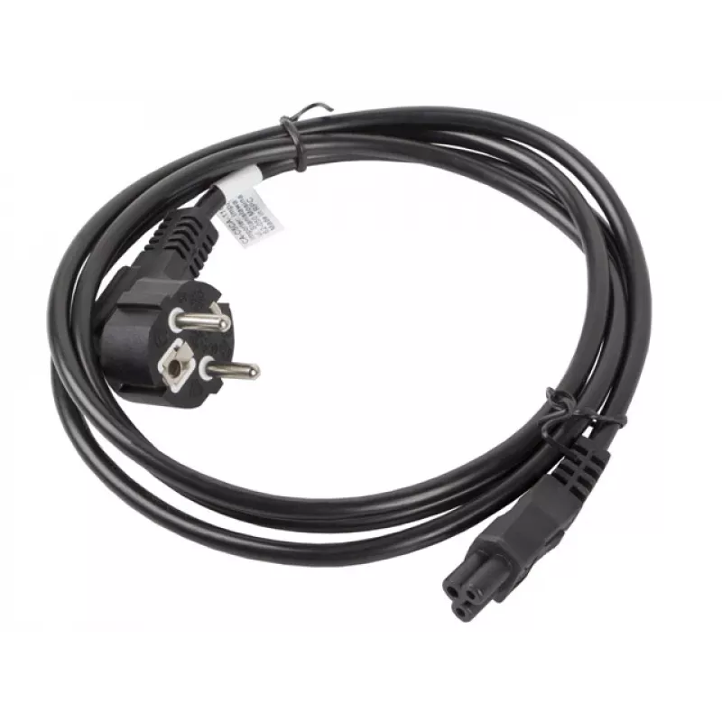 Cabo de alimentação Lanberg CA-C5CA-11CC-0018-BK preto 1,8 m CEE7/7 conector fêmea C5 (CA-C5CA-11CC-0018-BK)