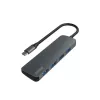 Hub USB SAVIO AK-54 — 4 x USB-A (USB 3.2 Gen 1), host USB-C, preto