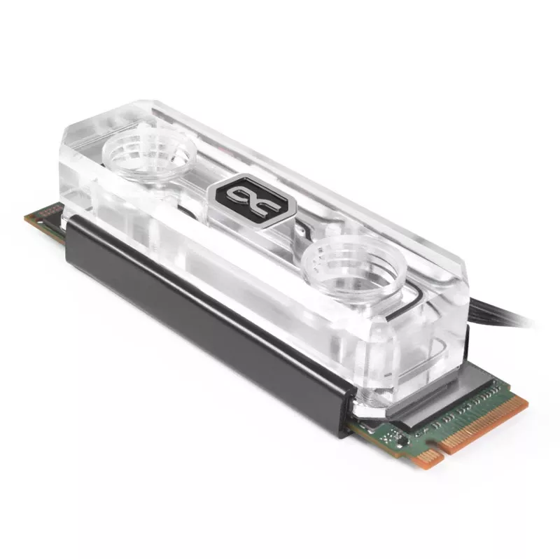 Dissipador de água para SSD Alphacool HDX Apex M.2 2280, acrílico aRGB