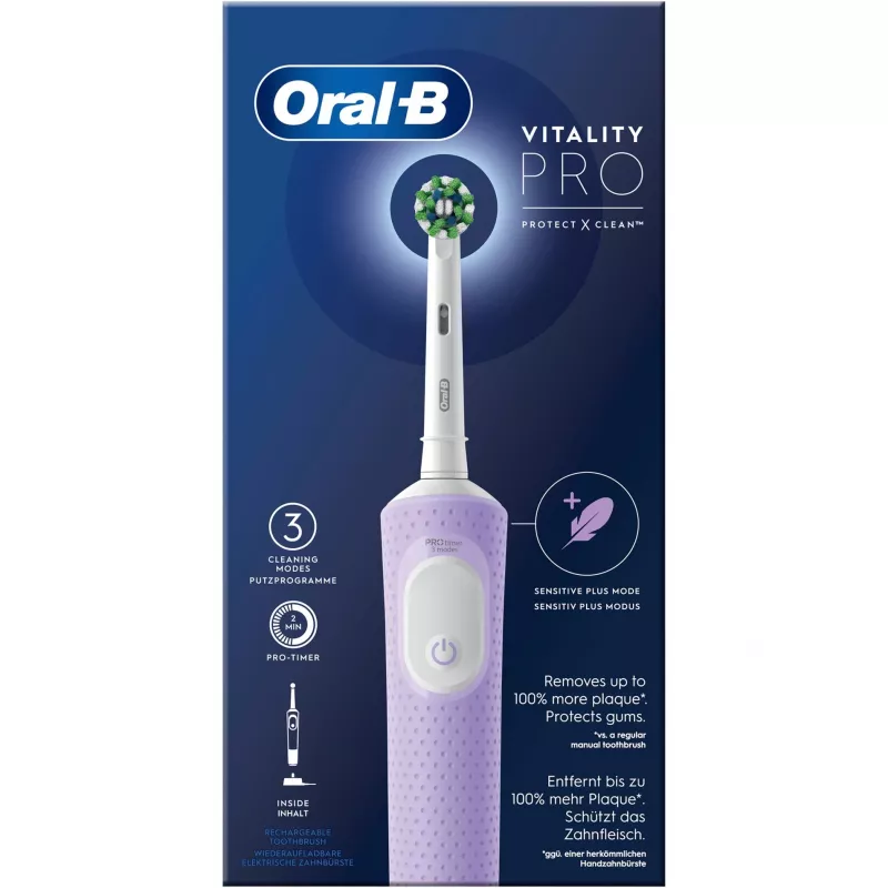 Escova de dentes elétrica Oral-B Vitality Pro roxo 1 escova