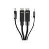 Cabo combo KVM seguro Belkin - cabo de teclado / vídeo / rato / áudio - USB, ficha mini, DisplayPort (macho) para ficha jack estéreo mini, USB Type